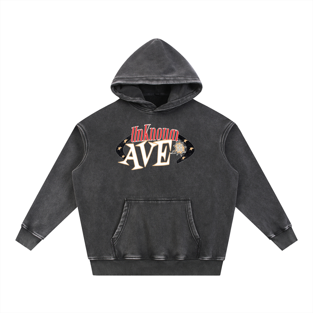 Unknwn Snow Wash Fleece Oversize Hoodie