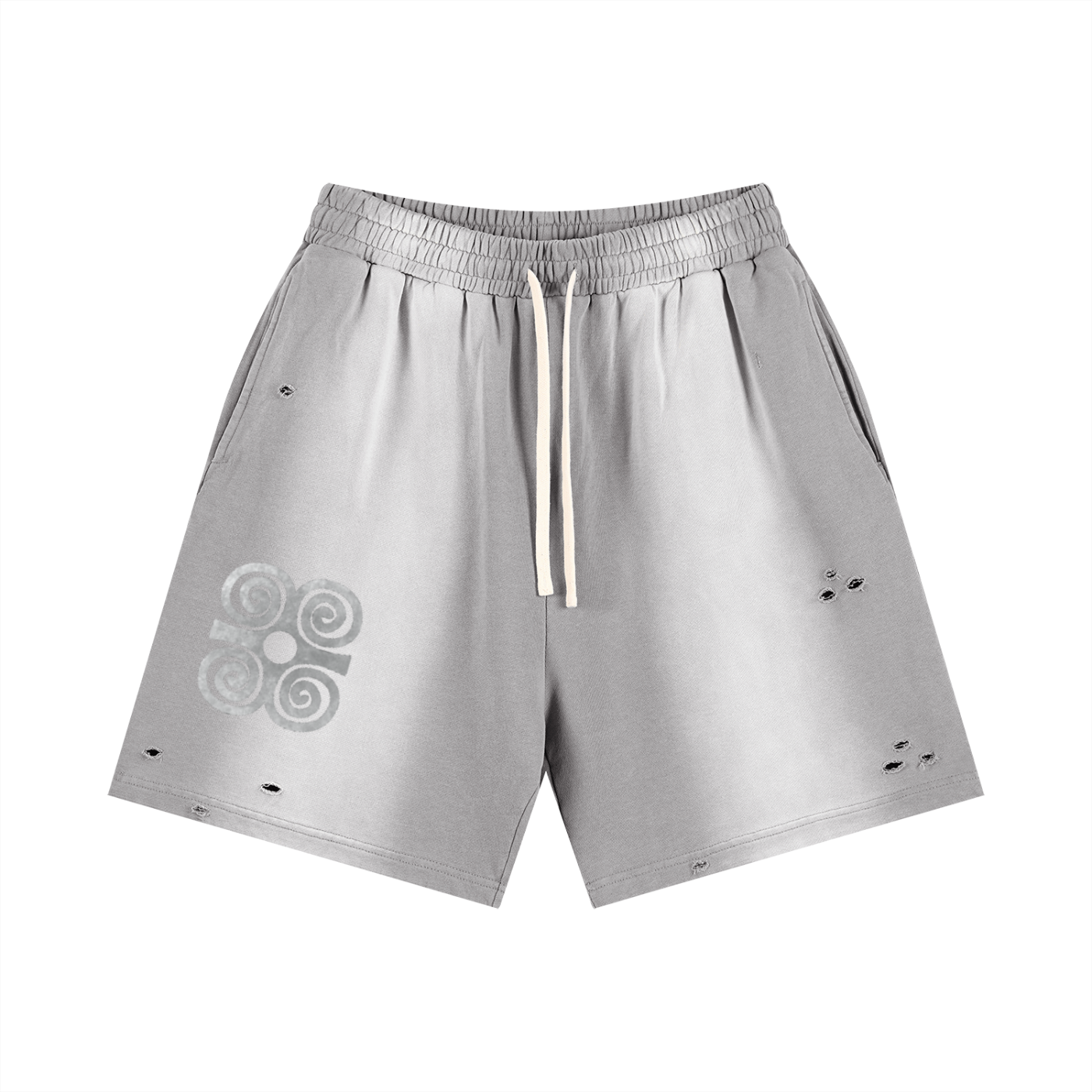 Unknwn Strength Sun Fade Distressed Shorts
