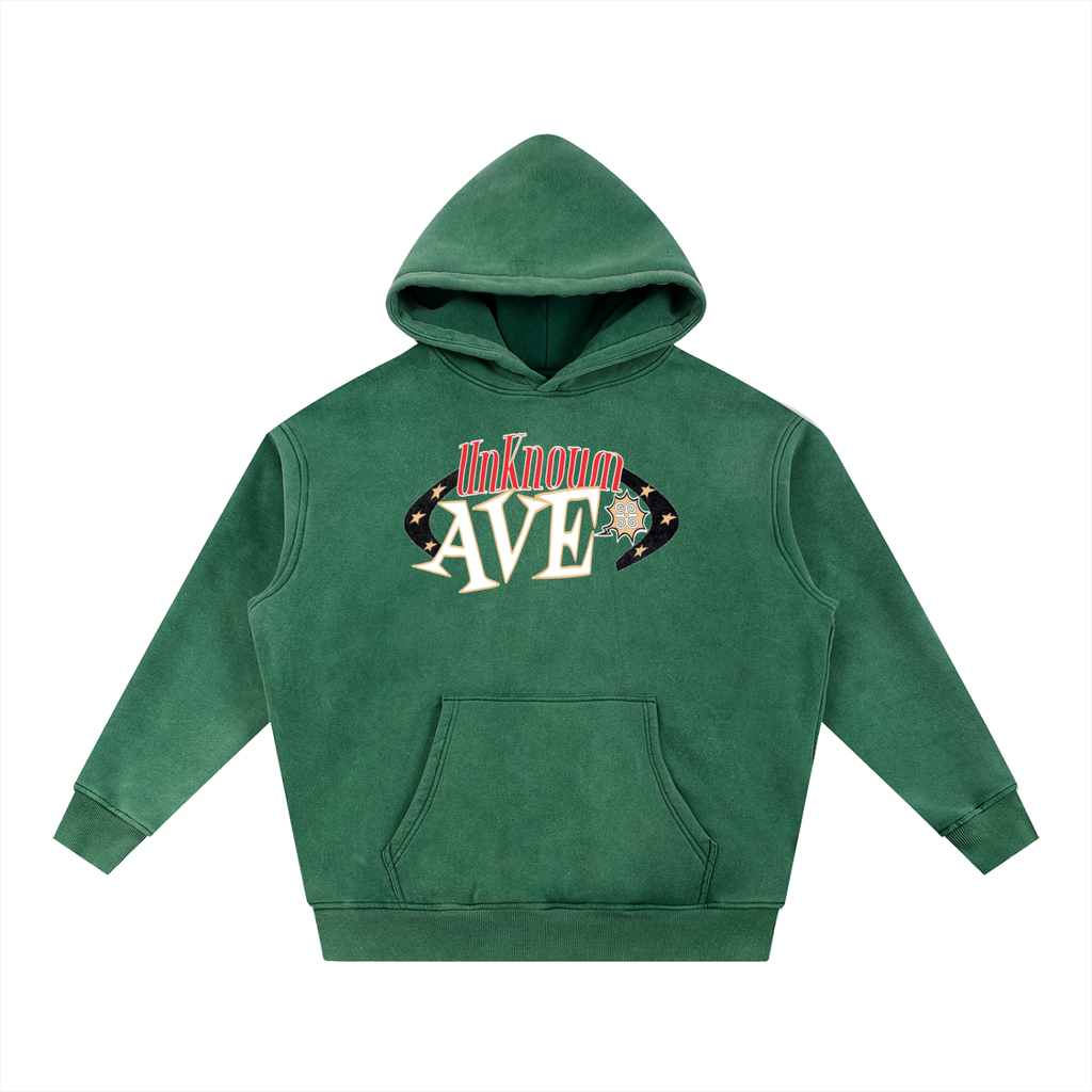 Unknwn Snow Wash Fleece Oversize Hoodie