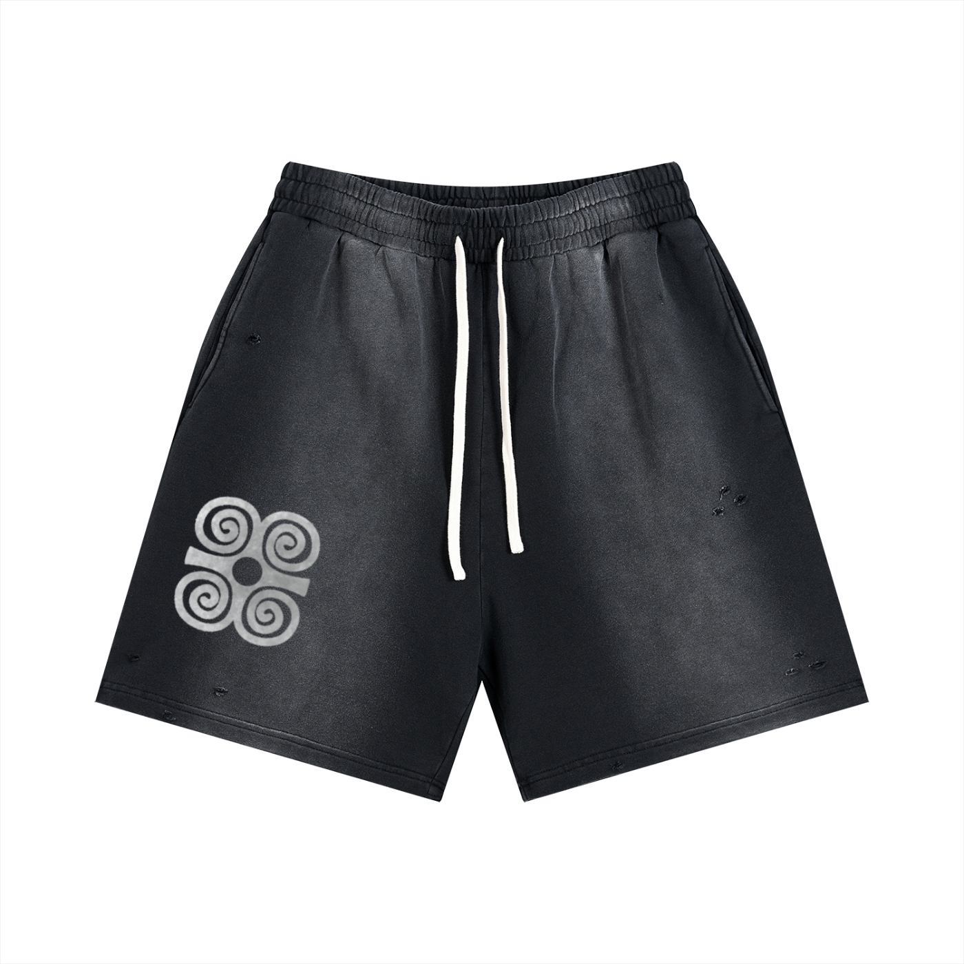 Unknwn Strength Sun Fade Distressed Shorts