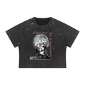UYU Women's Mineral Wash Crop T-Shirt