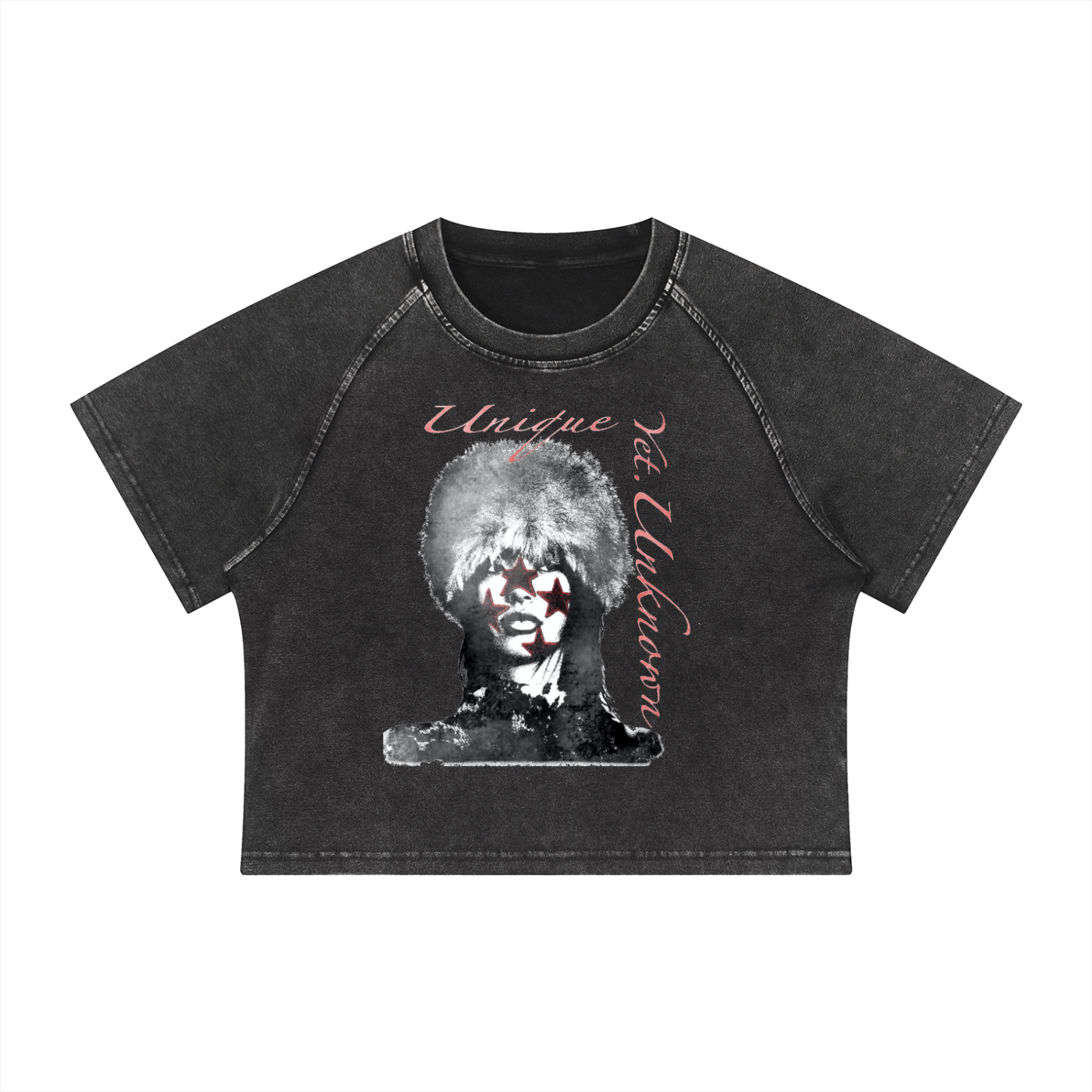 UYU Women's Mineral Wash Crop T-Shirt