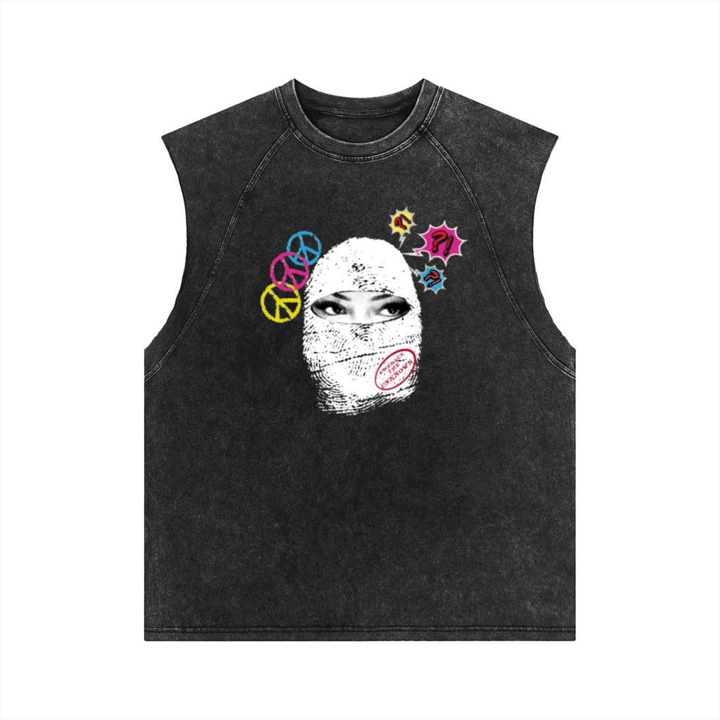 Masked Intentions Snow Washed Sleeveless T