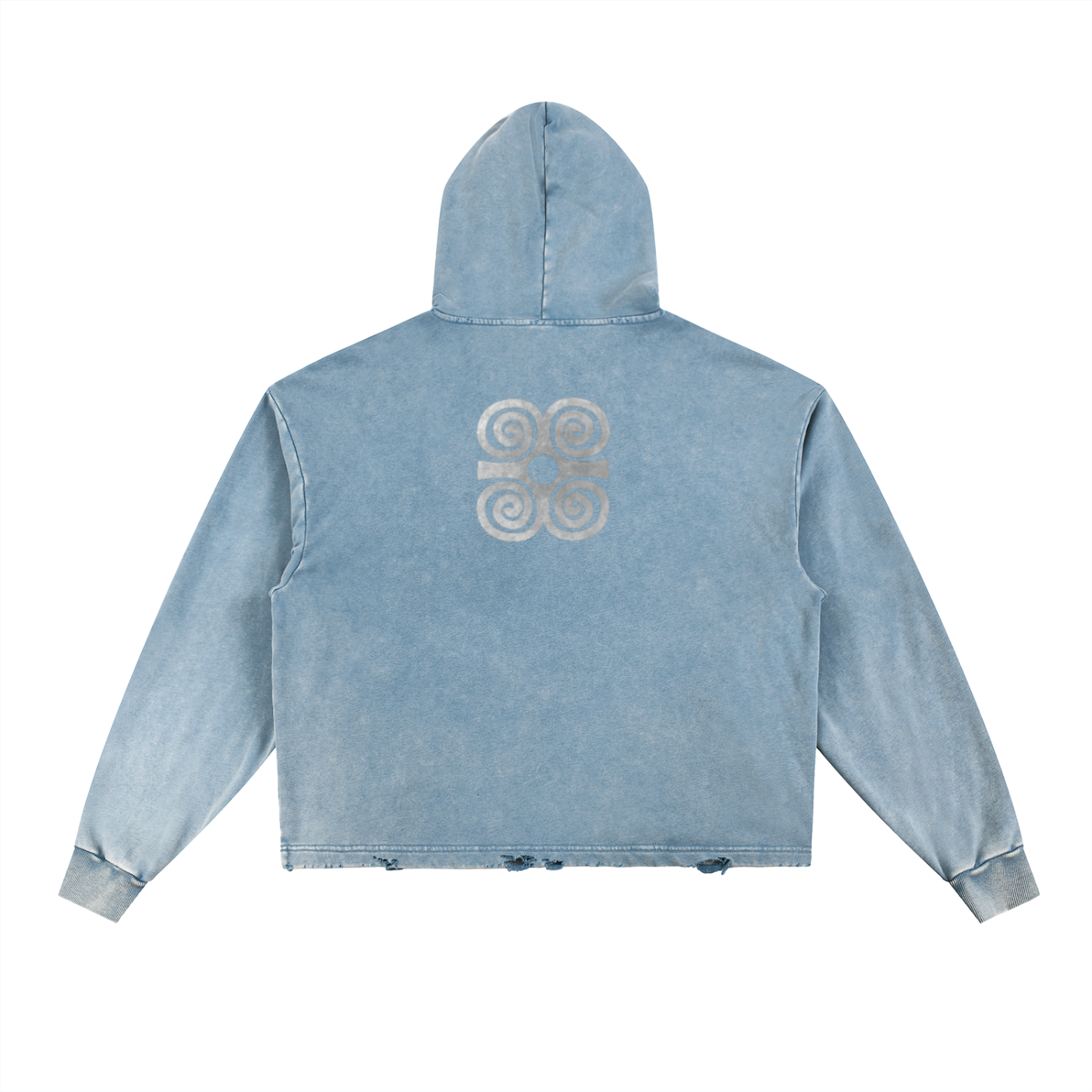 UYU Vintage Washed Frayed Hoodie