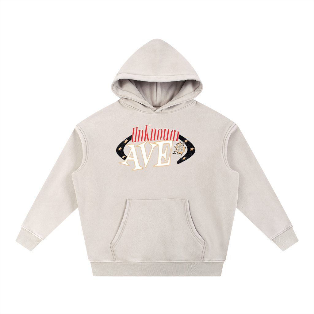 Unknwn Snow Wash Fleece Oversize Hoodie