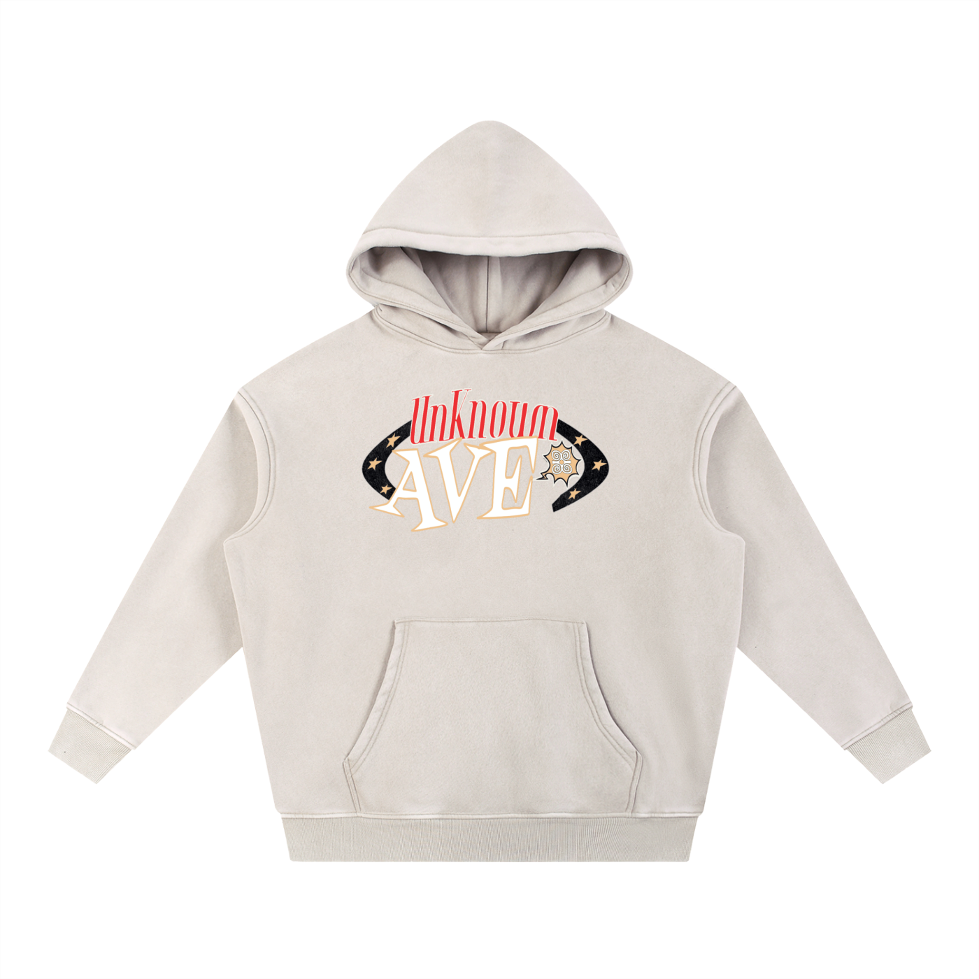 Unknwn Snow Wash Fleece Oversize Hoodie