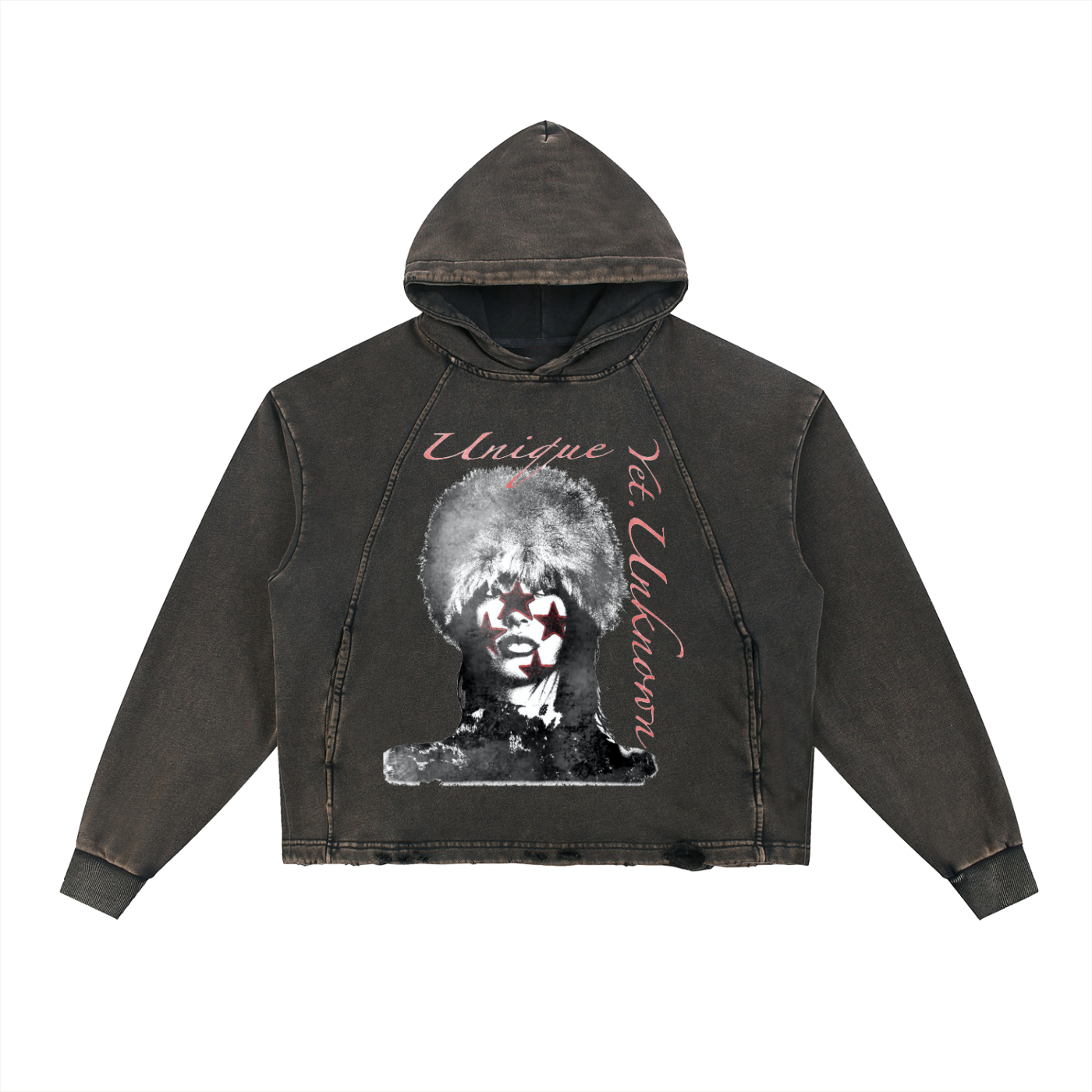 UYU Vintage Washed Frayed Hoodie