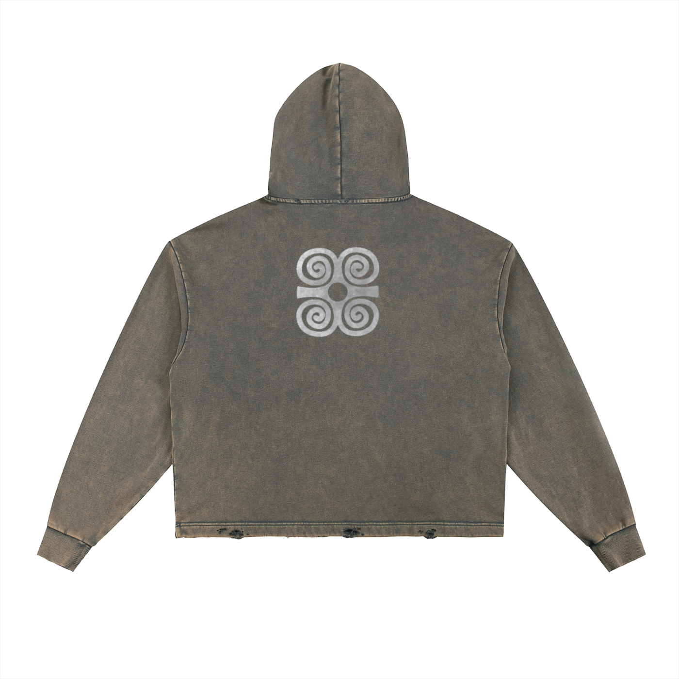 UYU Vintage Washed Frayed Hoodie