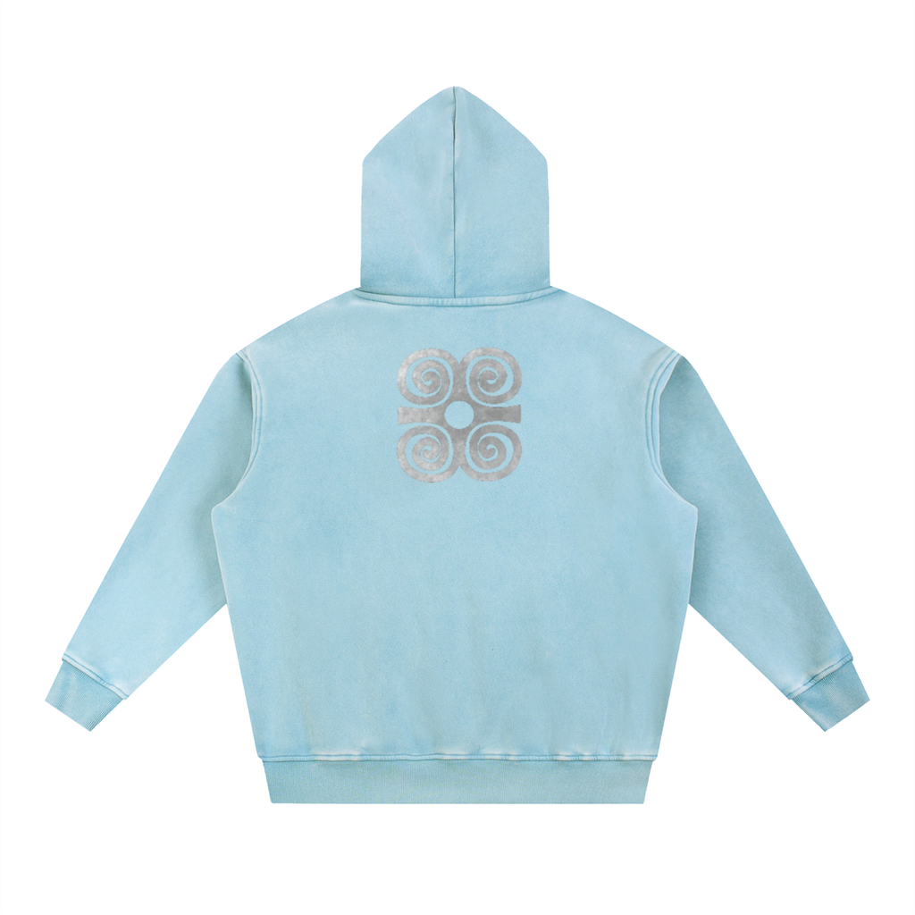 Unknwn Snow Wash Fleece Oversize Hoodie