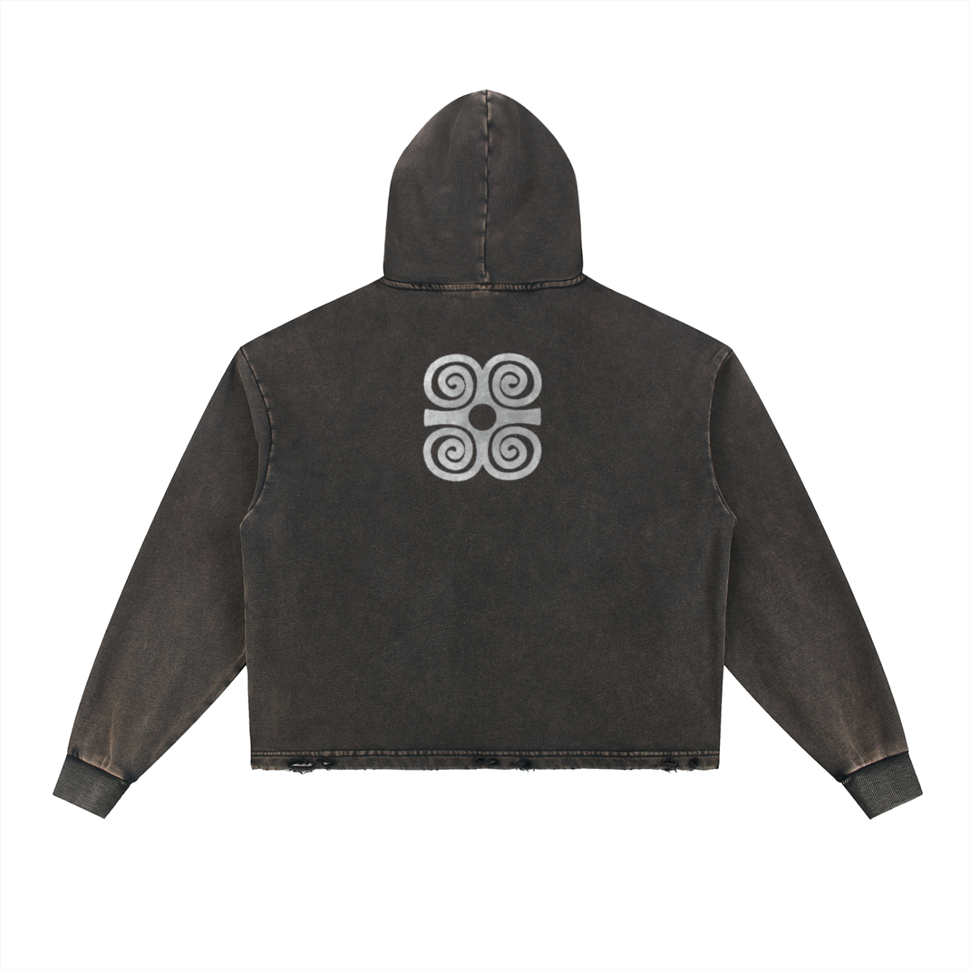 UYU Vintage Washed Frayed Hoodie