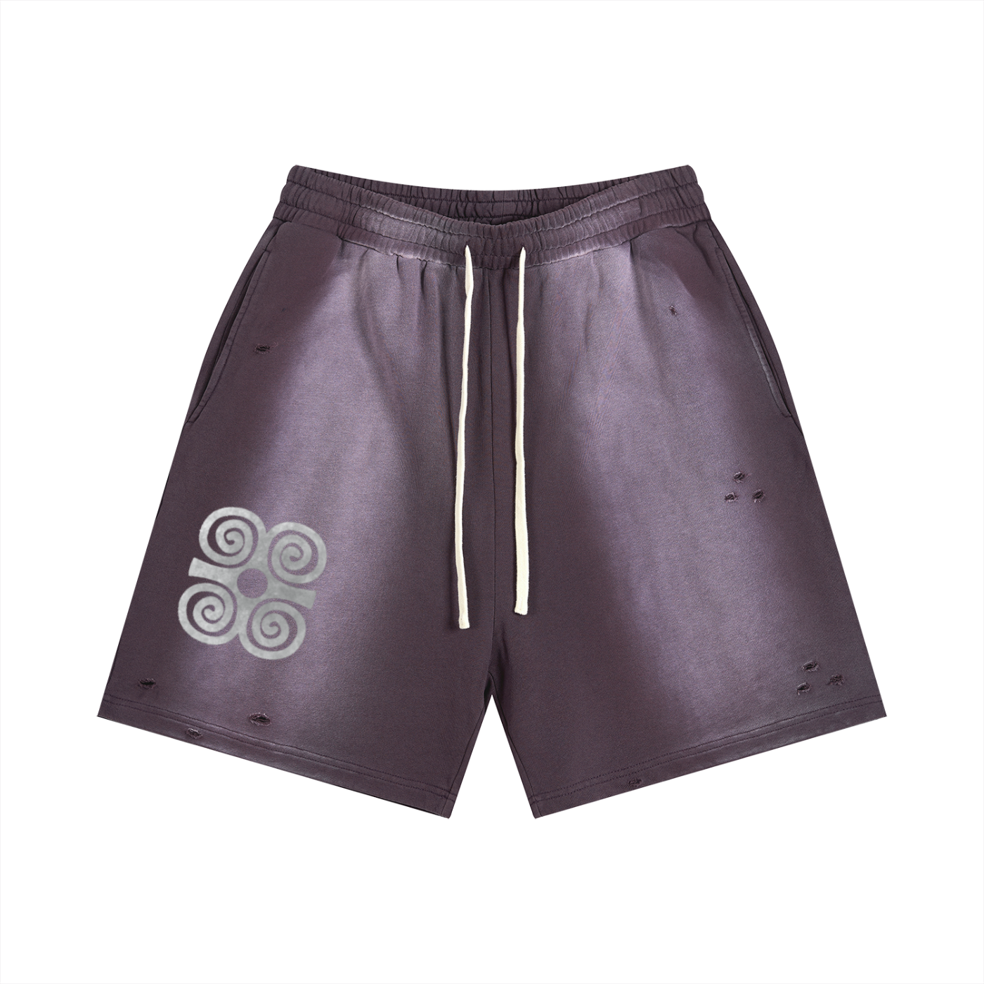 Unknwn Strength Sun Fade Distressed Shorts